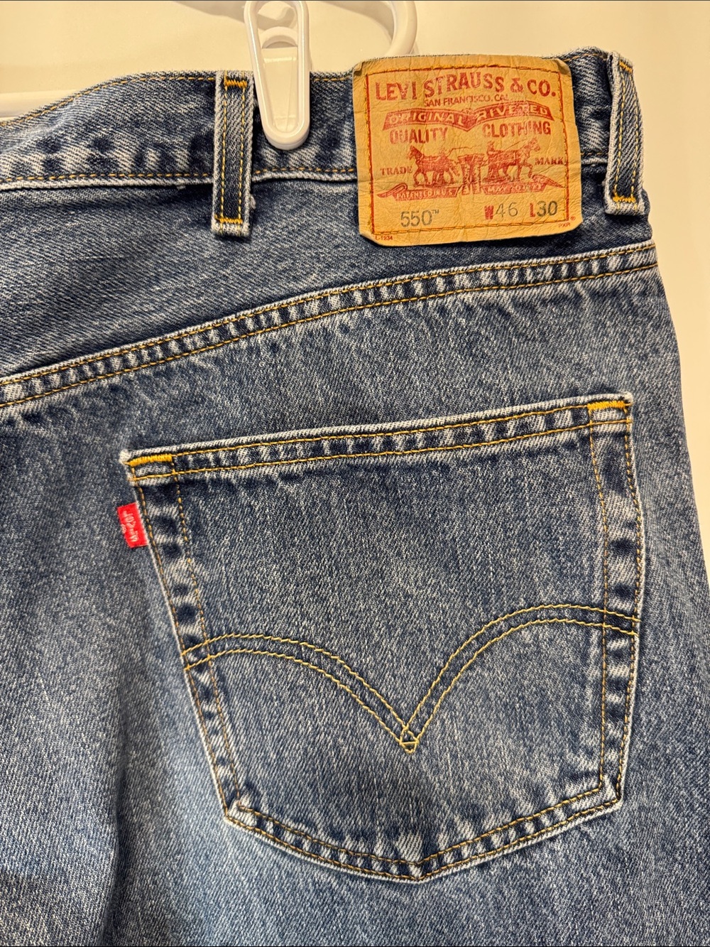 Levi's 550 Relaxed Fit Denim Jeans(W46 L30)